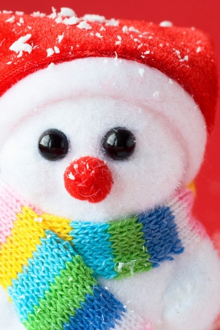 Cute Christmas Snowman wallpaper 320x480