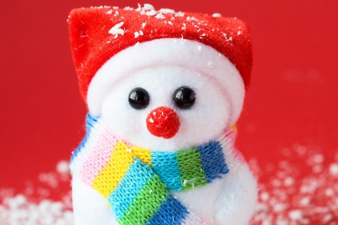 Cute Christmas Snowman wallpaper 480x320