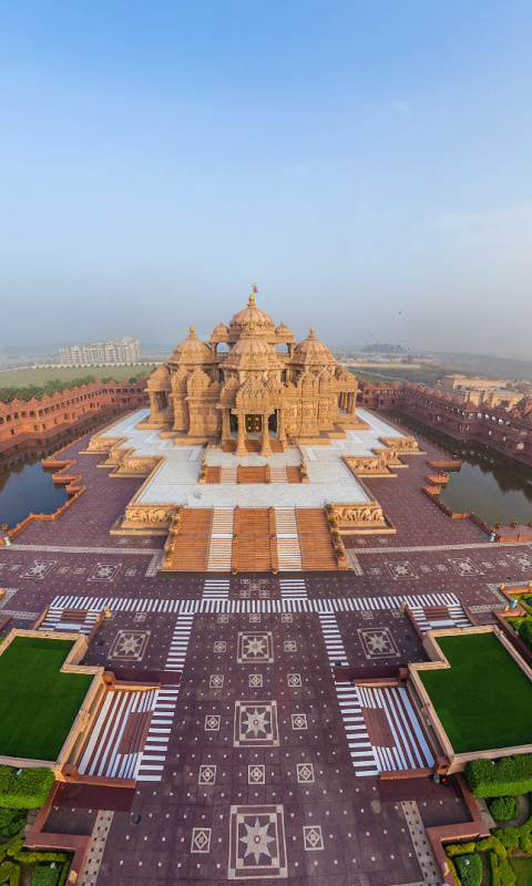 Das Akshardham, Delhi, Golden Temple Wallpaper 480x800