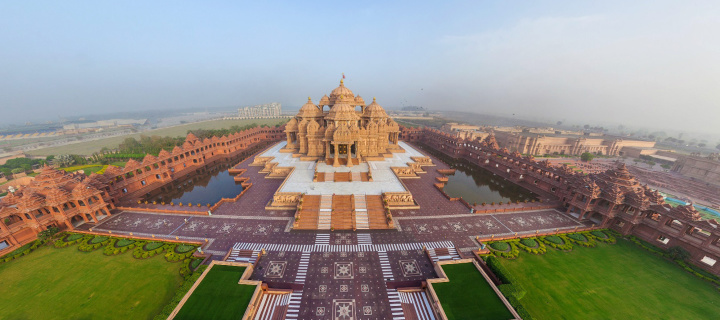 Sfondi Akshardham, Delhi, Golden Temple 720x320