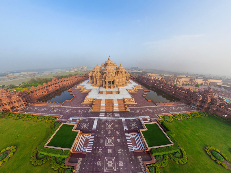 Обои Akshardham, Delhi, Golden Temple 800x600