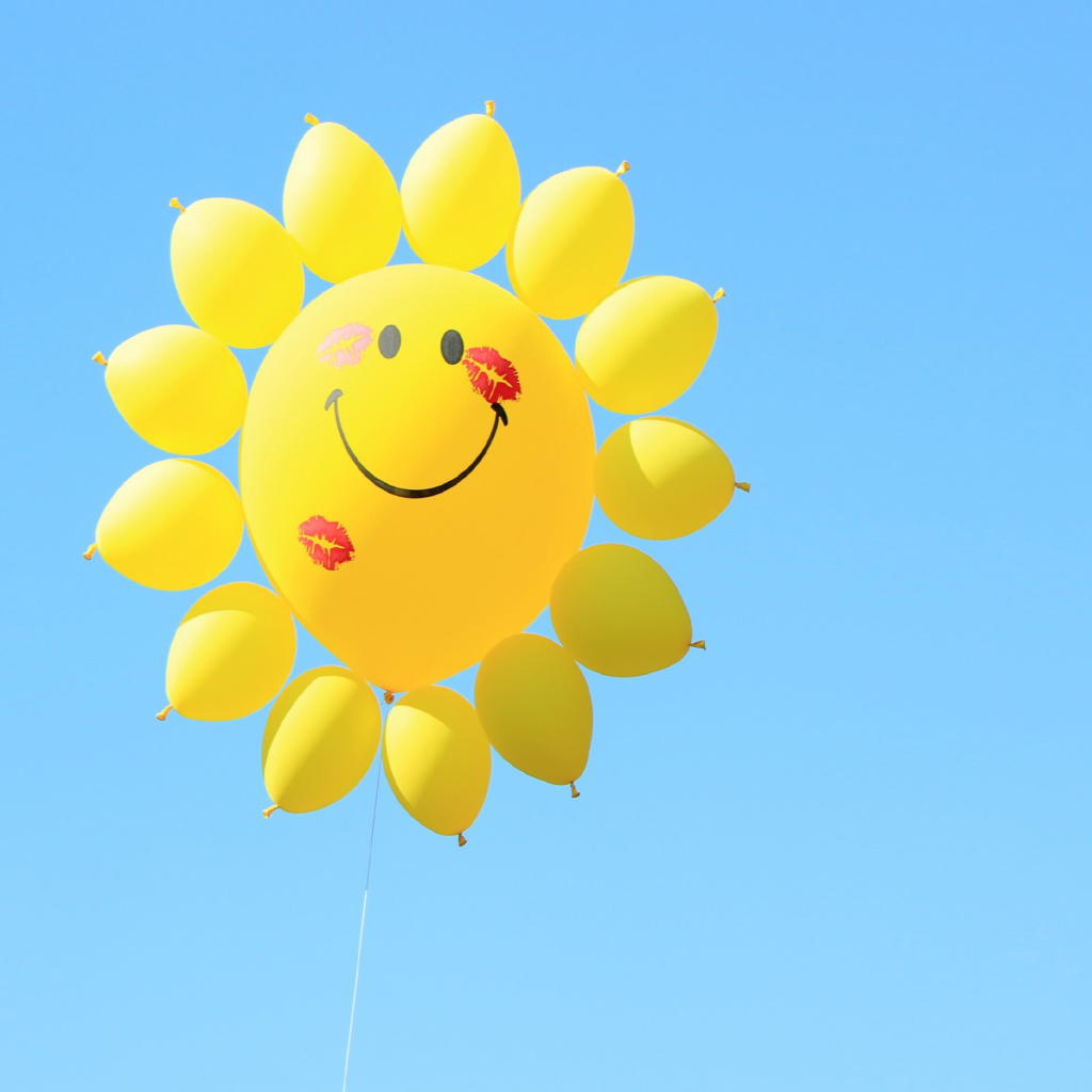 Das Happy Balloon Wallpaper 1024x1024