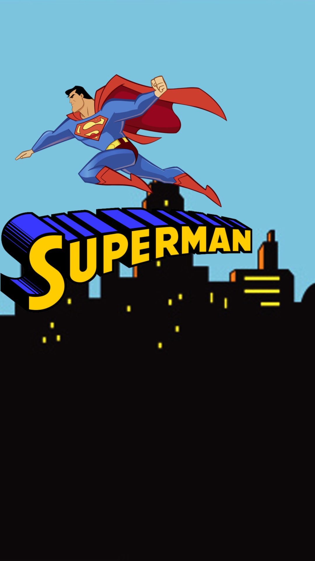 Superman Cartoon wallpaper 1080x1920