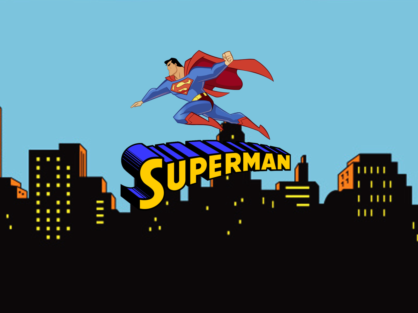 Обои Superman Cartoon 1400x1050