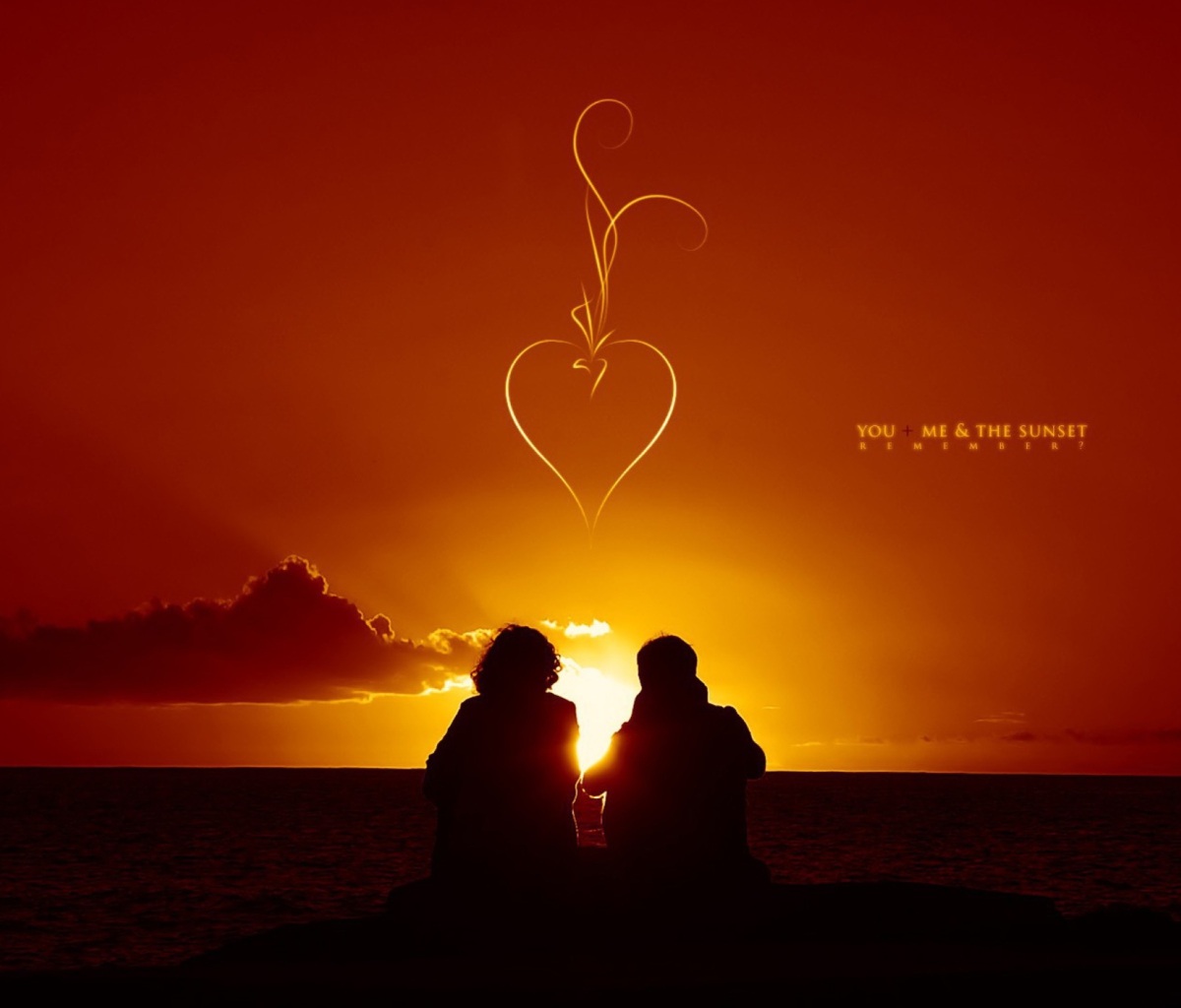 Das Sunset And Couples Wallpaper 1200x1024