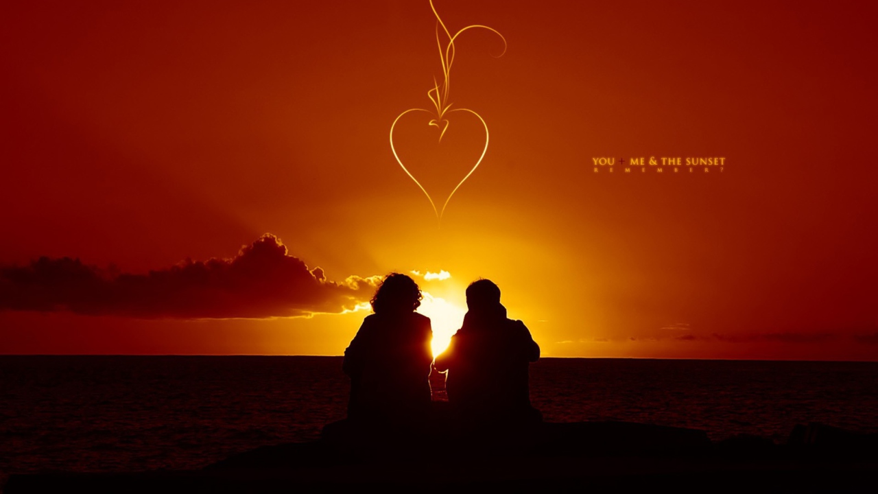 Das Sunset And Couples Wallpaper 1280x720