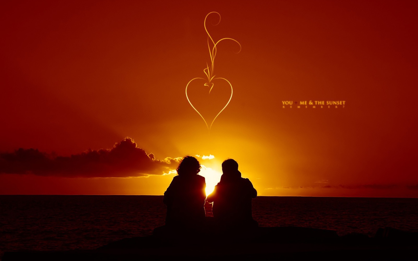 Das Sunset And Couples Wallpaper 1440x900