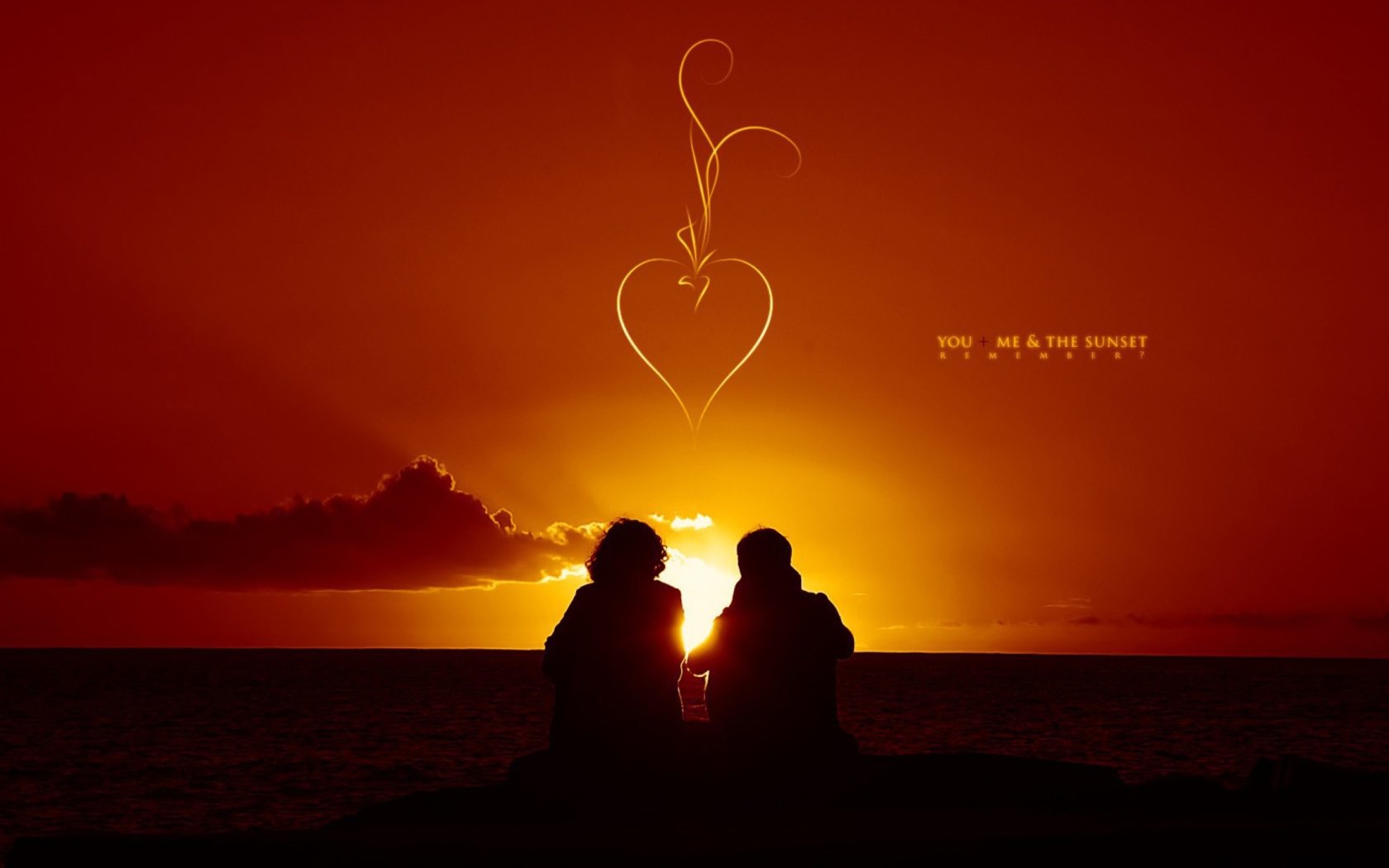 Sunset And Couples wallpaper 1680x1050