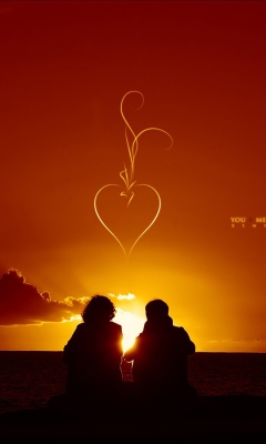 Sunset And Couples wallpaper 240x400