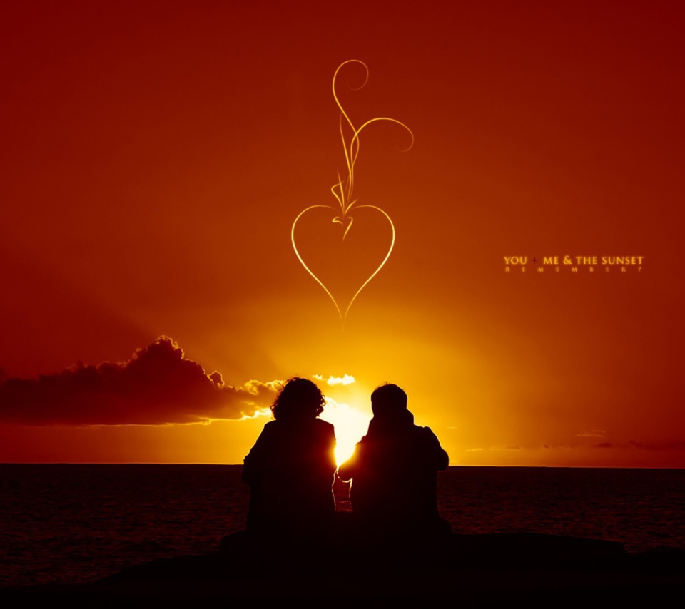 Das Sunset And Couples Wallpaper 960x854