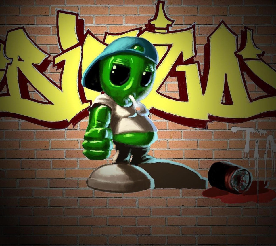 Screenshot №1 pro téma Alien Graffiti 960x854