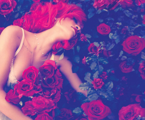 Das Rihanna's Roses Wallpaper 480x400