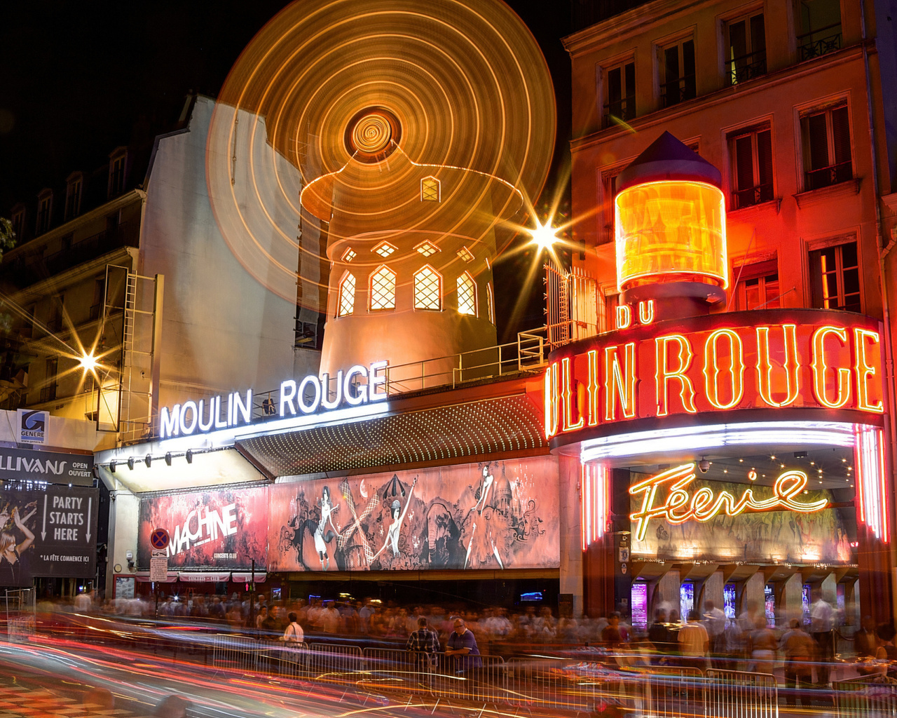 Sfondi Moulin Rouge cabaret in Paris 1280x1024