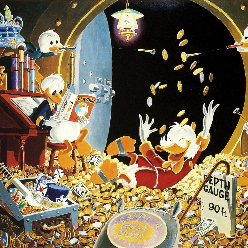 Обои DuckTales and Scrooge McDuck Money 1024x1024