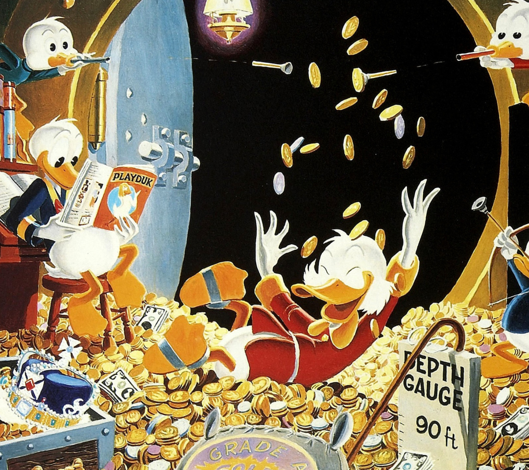 Обои DuckTales and Scrooge McDuck Money 1080x960