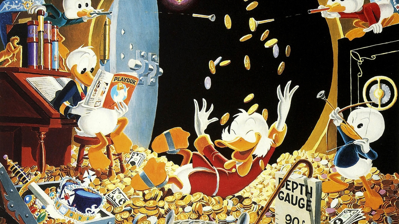 Screenshot №1 pro téma DuckTales and Scrooge McDuck Money 1366x768