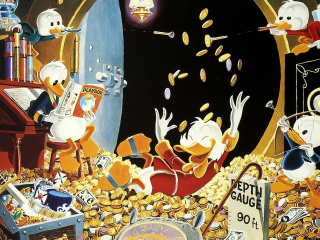 Das DuckTales and Scrooge McDuck Money Wallpaper 320x240