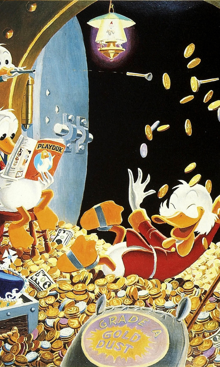 Обои DuckTales and Scrooge McDuck Money 768x1280