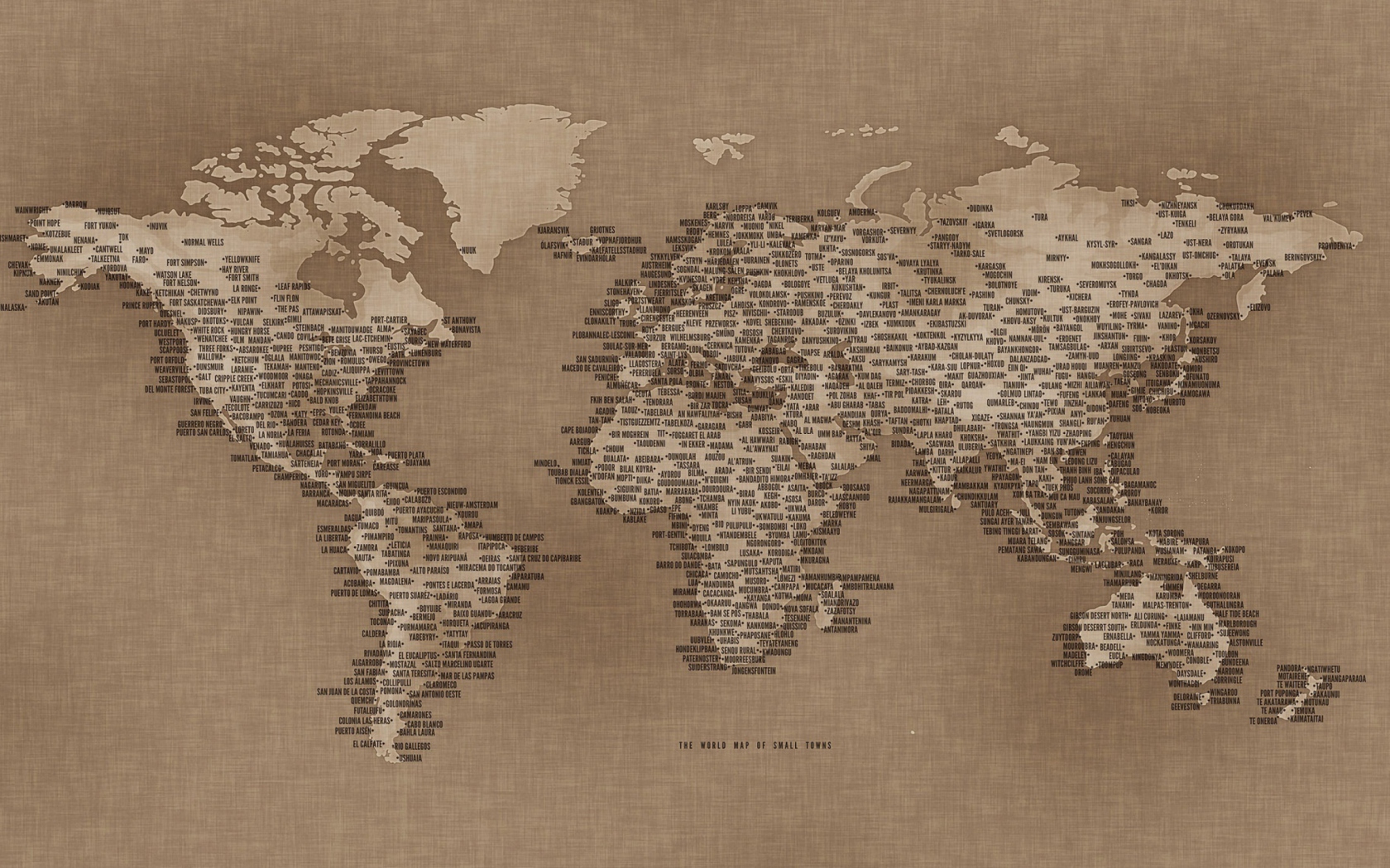 Обои World Map 1680x1050