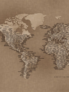 Обои World Map 240x320