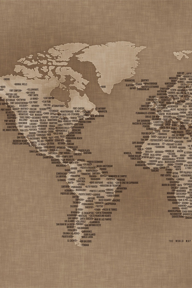 Das World Map Wallpaper 640x960