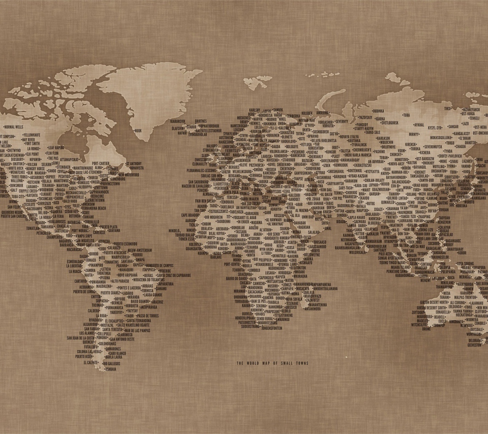 World Map wallpaper 960x854