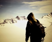 Screenshot №1 pro téma Traveler on the mountain top, Freedom 176x144
