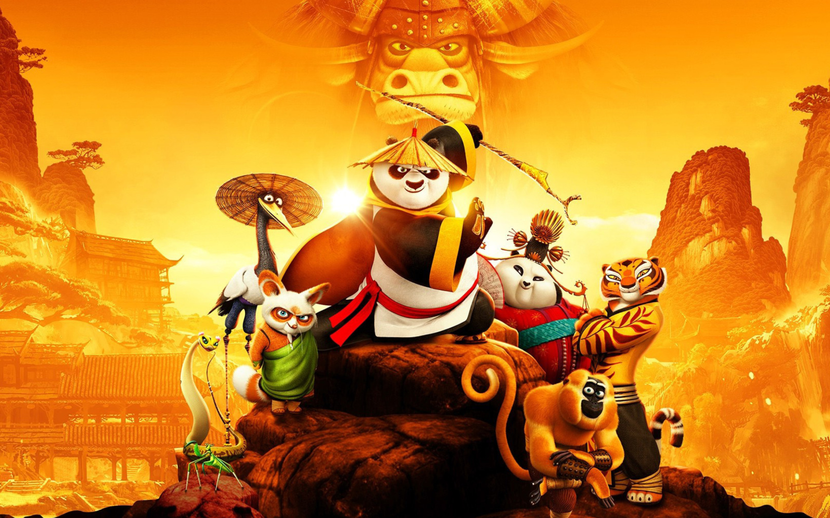 Kung Fu Panda 3 3D wallpaper 1680x1050