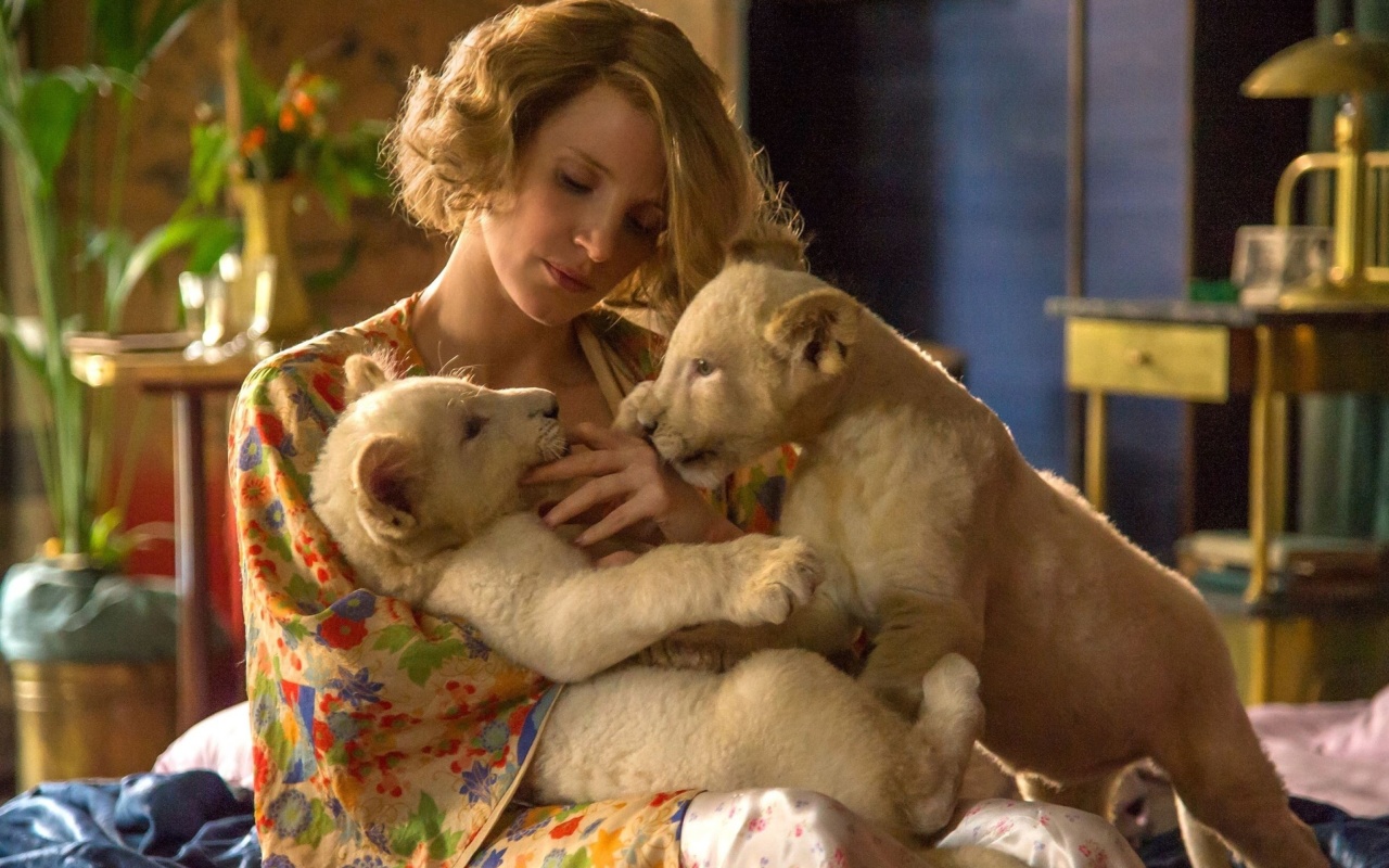 Fondo de pantalla The Zookeepers Wife Film with Jessica Chastain 1280x800