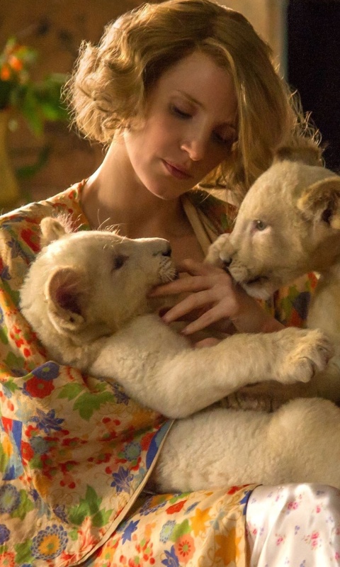 Screenshot №1 pro téma The Zookeepers Wife Film with Jessica Chastain 480x800