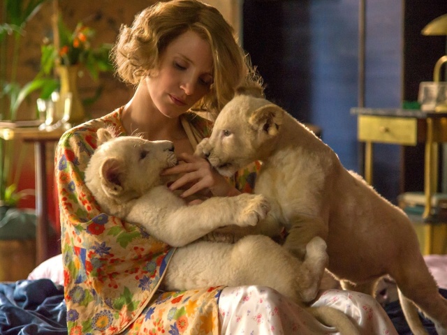 Fondo de pantalla The Zookeepers Wife Film with Jessica Chastain 640x480