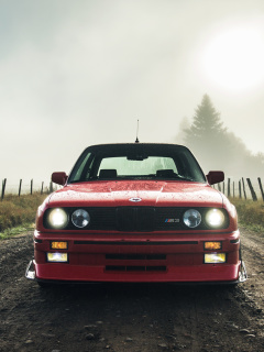 BMW M3 in Grassland wallpaper 240x320