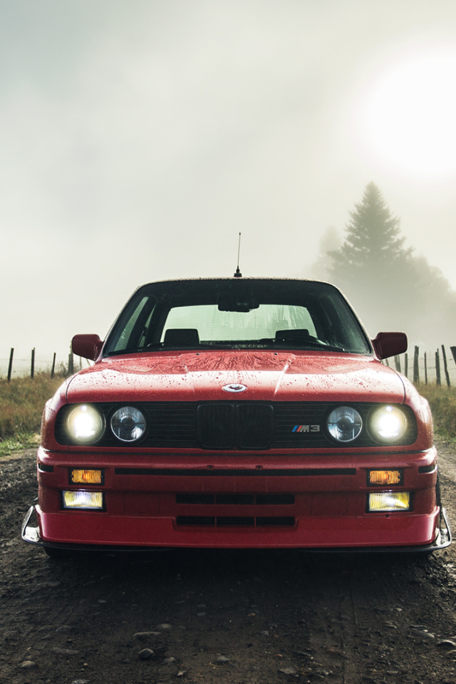 Das BMW M3 in Grassland Wallpaper 640x960