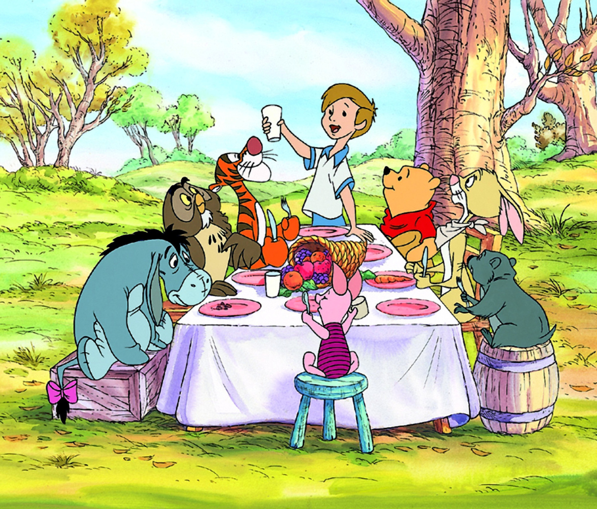 Fondo de pantalla Winnie the Pooh Dinner 1200x1024