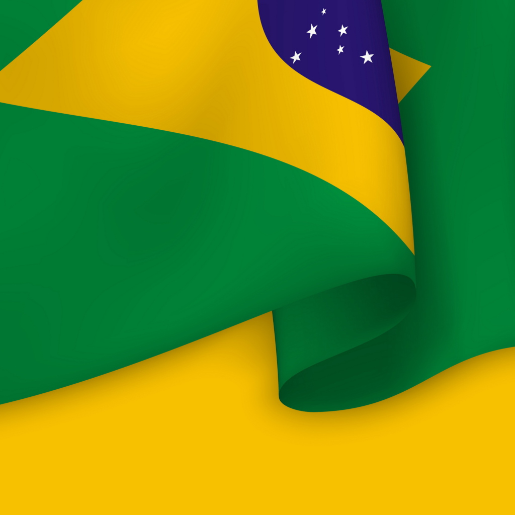 Das Brazil Flag Wallpaper 1024x1024