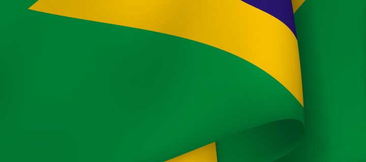 Das Brazil Flag Wallpaper 720x320