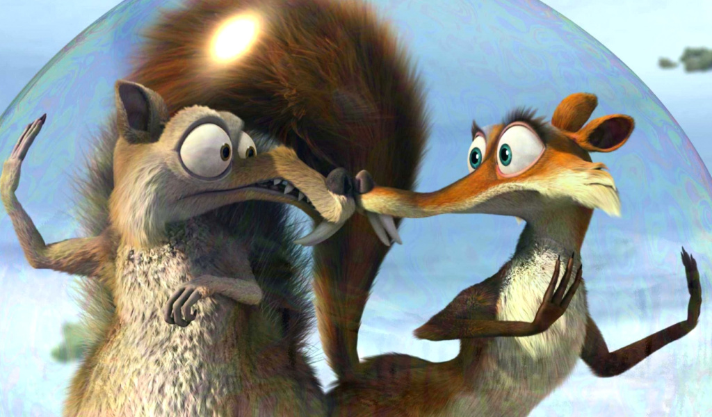 Sfondi Ice Age Dawn of the Dinosaur Scrat And Scratte 1024x600