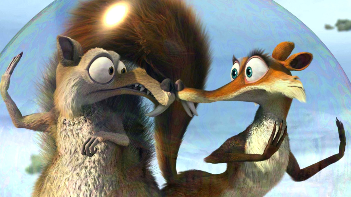 Screenshot №1 pro téma Ice Age Dawn of the Dinosaur Scrat And Scratte 1366x768