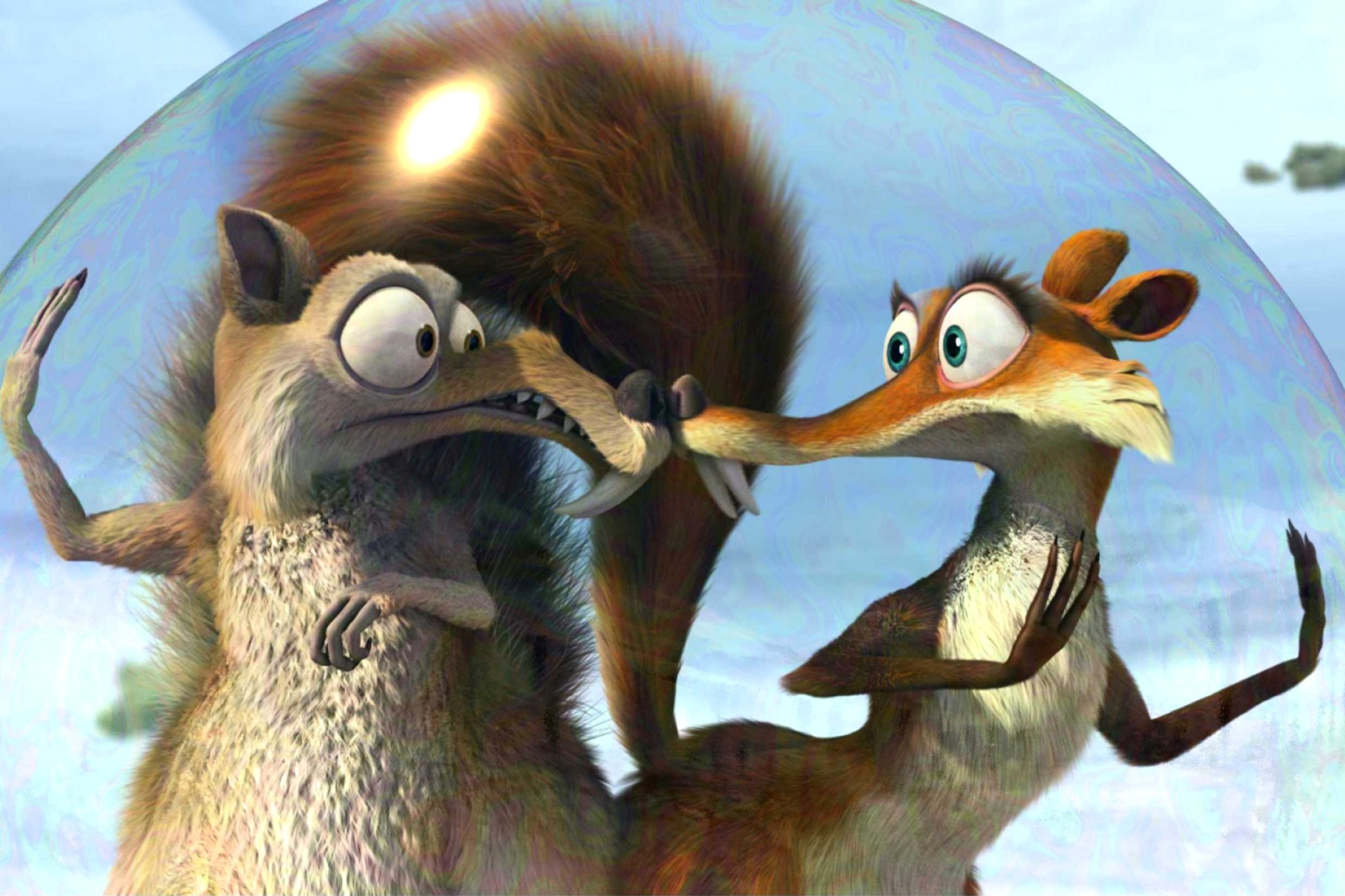 Обои Ice Age Dawn of the Dinosaur Scrat And Scratte 2880x1920