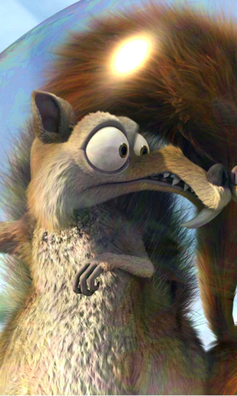 Ice Age Dawn of the Dinosaur Scrat And Scratte wallpaper 480x800