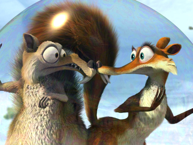 Ice Age Dawn of the Dinosaur Scrat And Scratte wallpaper 640x480