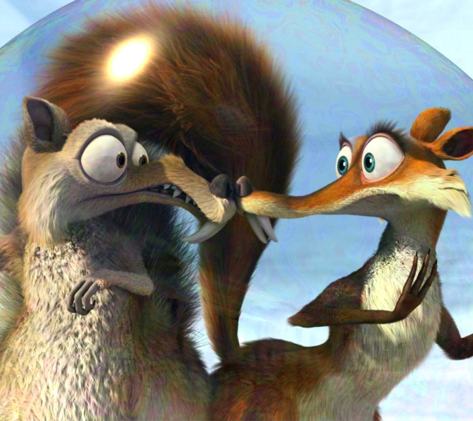 Обои Ice Age Dawn of the Dinosaur Scrat And Scratte 960x854