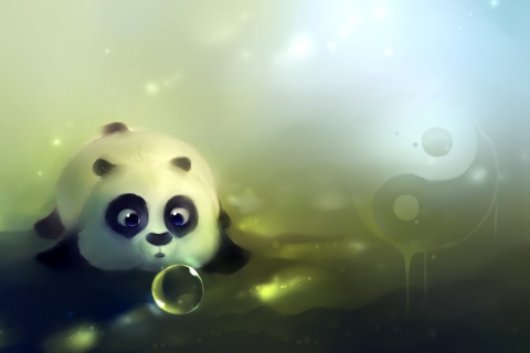 Fondo de pantalla Baby Panda 480x320