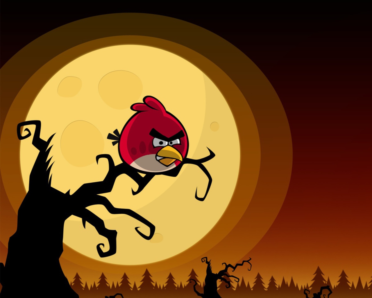Screenshot №1 pro téma Angry Birds Seasons Halloween 1280x1024