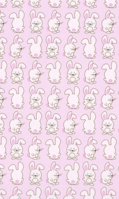 Das Pink Rabbits Wallpaper 240x400