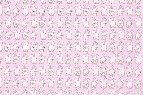 Screenshot №1 pro téma Pink Rabbits 480x320