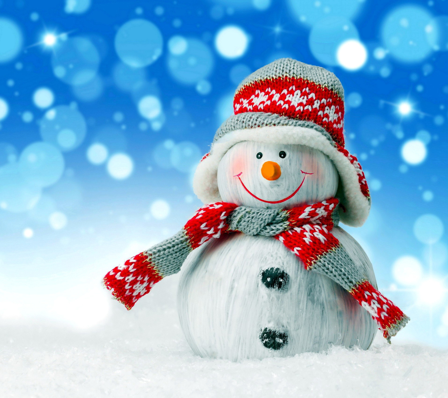 Обои Christmas Snowman Festive Sign 1440x1280