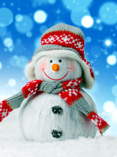 Обои Christmas Snowman Festive Sign 240x320