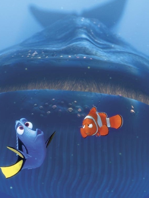 Das Finding Nemo Whale Wallpaper 480x640