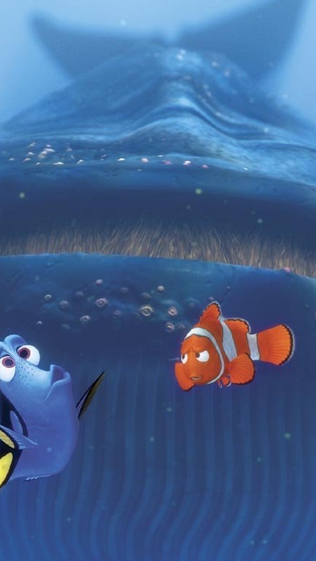 Fondo de pantalla Finding Nemo Whale 640x1136
